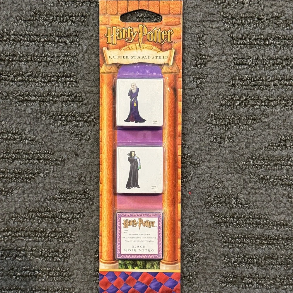 Vintage Harry‎ Potter Rubber Stamp Lot Of 3 Hermione Snape Dumbledore Hogwarts